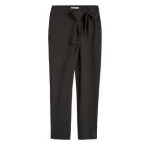 NEW Ella Moss Stitch Fix Annie Straight Leg Pants Trousers Black Tie Front L